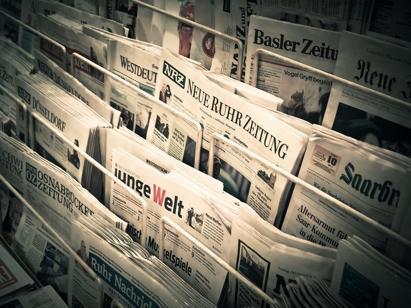 Newspaper coasters